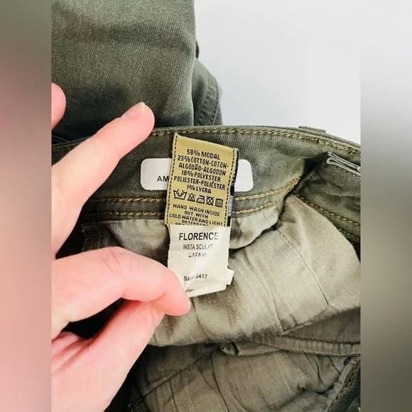 DL1961 Women’s Florence Insta Sculpt Skinny Jeans In Safari Army Green - Picture 6 of 8